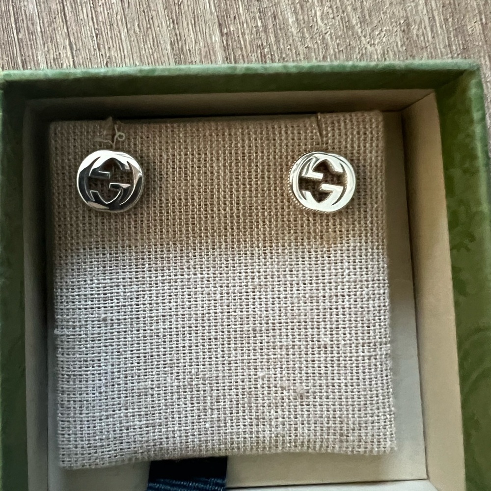 Gucci silver interlocking earrings - Picture 3 of 5